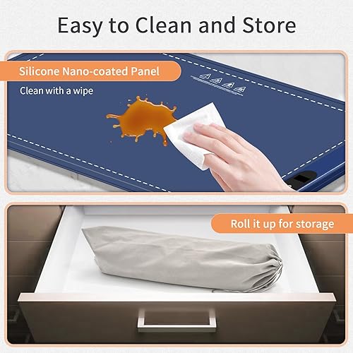 Miniatura 6 de Alfombrilla de calentamiento de alimentos de 500 W, bandeja de calentamiento eléctrica de grafeno con calentamiento rápido de superficie completa,