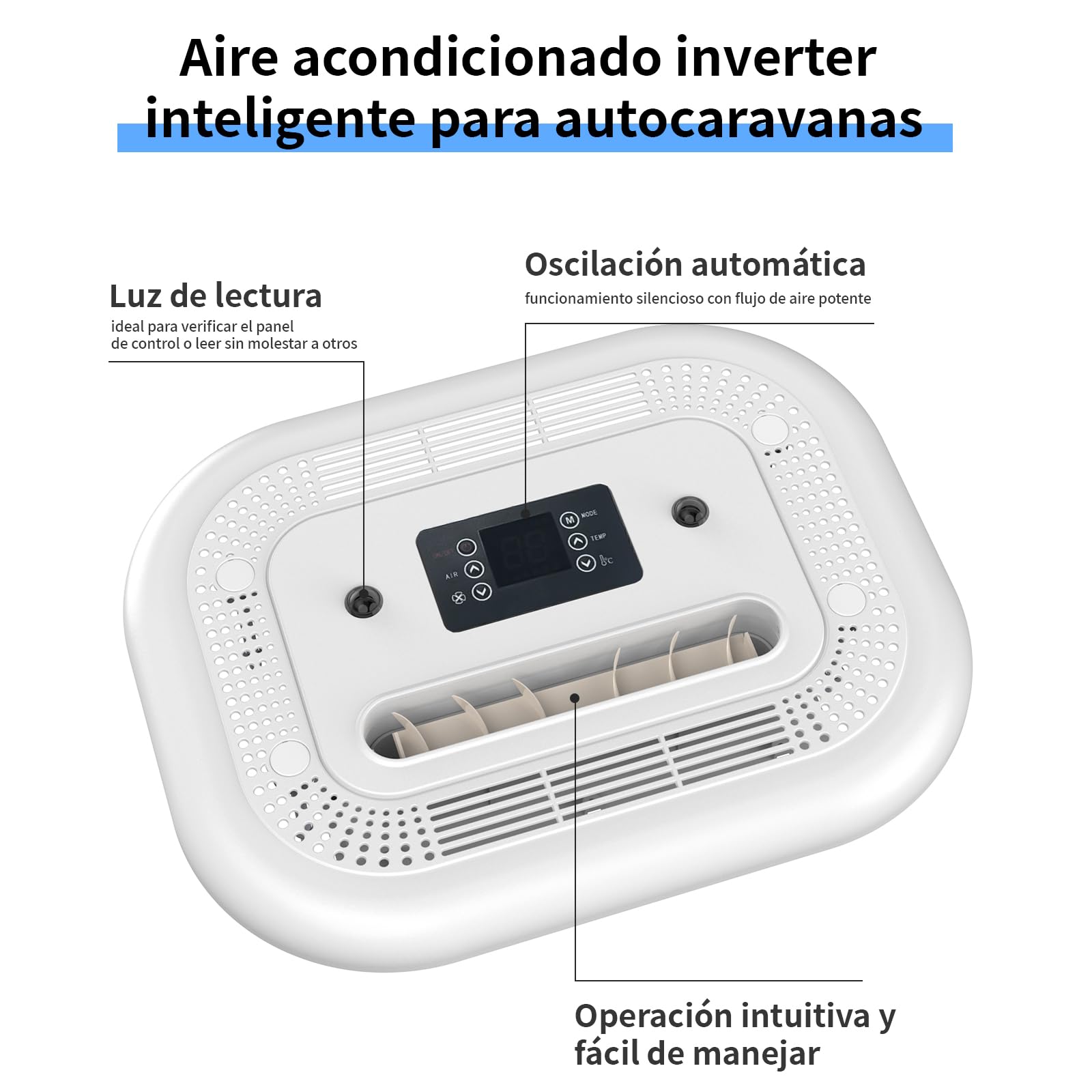ClimWagon K202 Aire Acondicionado 12V para Caravana y Coche, Climatizador de Techo Solo Frío 10000 BTU, Compresor Inverter Scroll, Sistema Precargado R134a - 2