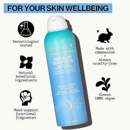 Miniatura 5 de Pacifica Beauty, Wake Up Beautiful Body Lotion & Body Serum Set, Rellenos, Renueva la elasticidad, hidratante, sin petróleo, hidratante corporal