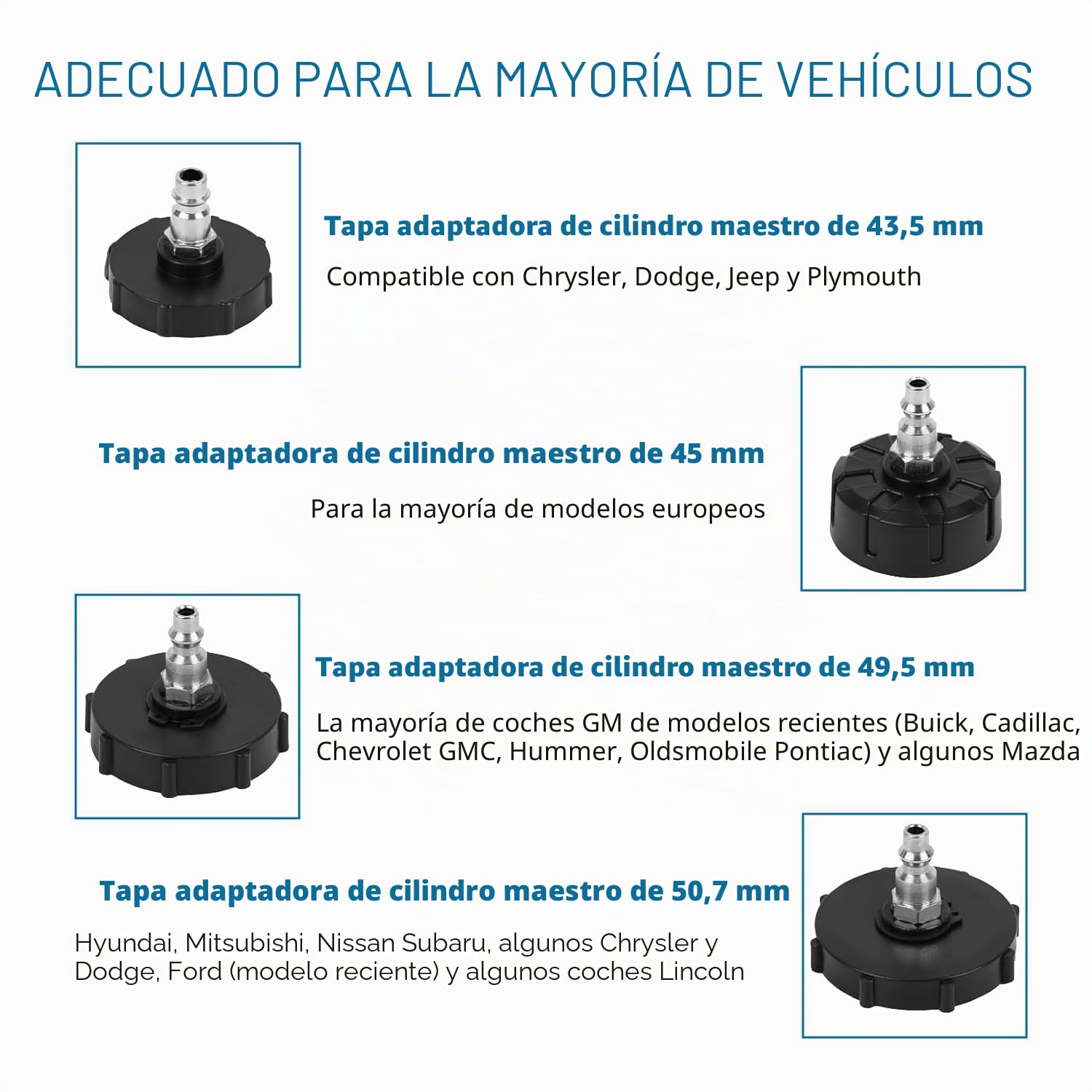 Kit de Purga de Frenos Manual de 3L para Cambio de líquido de Frenos, con depósito de Recogida de 1L, 4 adaptadores y válido para la mayoría de vehículos Europeos