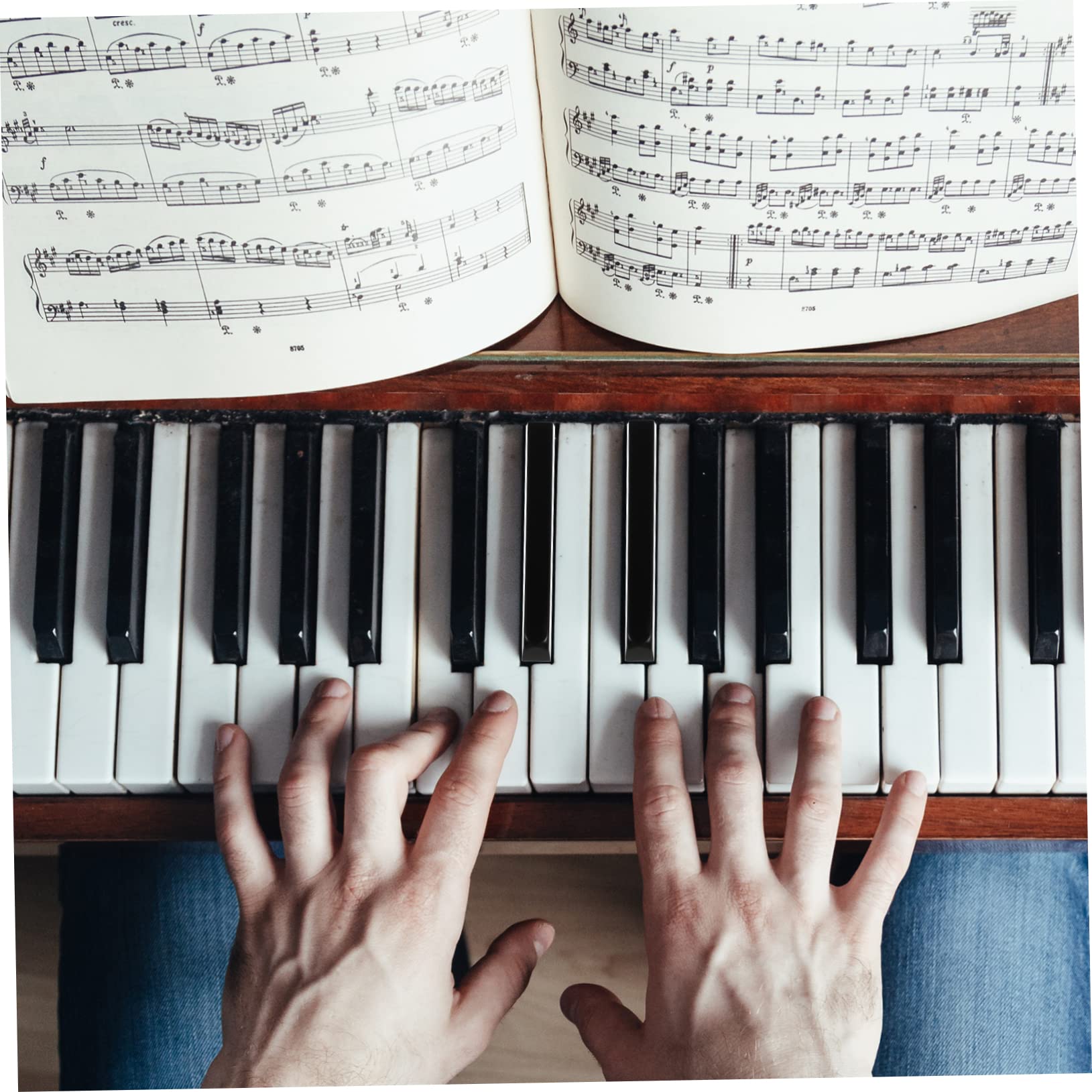 Piel Negra para Teclas de Piano Vertical 36 Piezas de Baquelita | Reemplazo de Teclas Antiguas, Uso Personal y Profesional, Accesorio para Reparación de Instrumentos