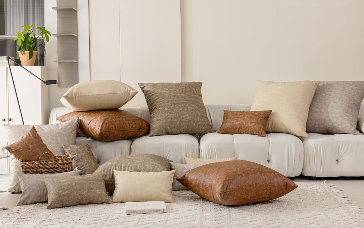 COCO TOP Set Of 3 Oversized Throw Pillow Cover 28x28inch,Super Soft Striped  Corduroy Neutral Earth Tones Pillow Cases For Bedroom,Living Room, Sofa  Lounges,Girl Room(Camel, Beige \u0026 Pure White, image size:1280x800