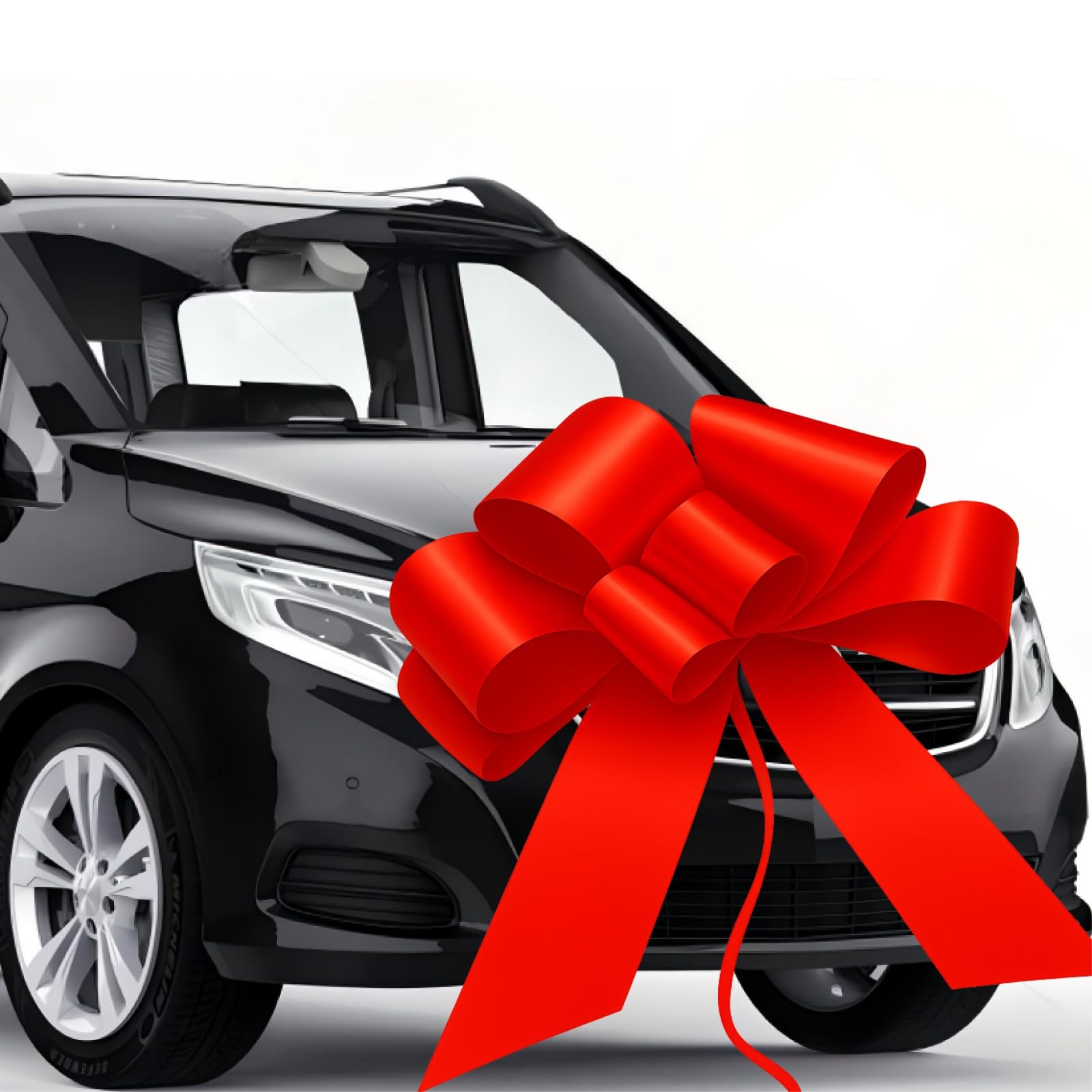 Lazo Grande para Coche, Lazo Gigante para Regalo Coche Happy Birthday, Lazo Regalo Grande, Lazo de Coche XXL 76cm, Lazo de Regalo para Bicicleta, Navidad, Nuevo Hogar, Boda