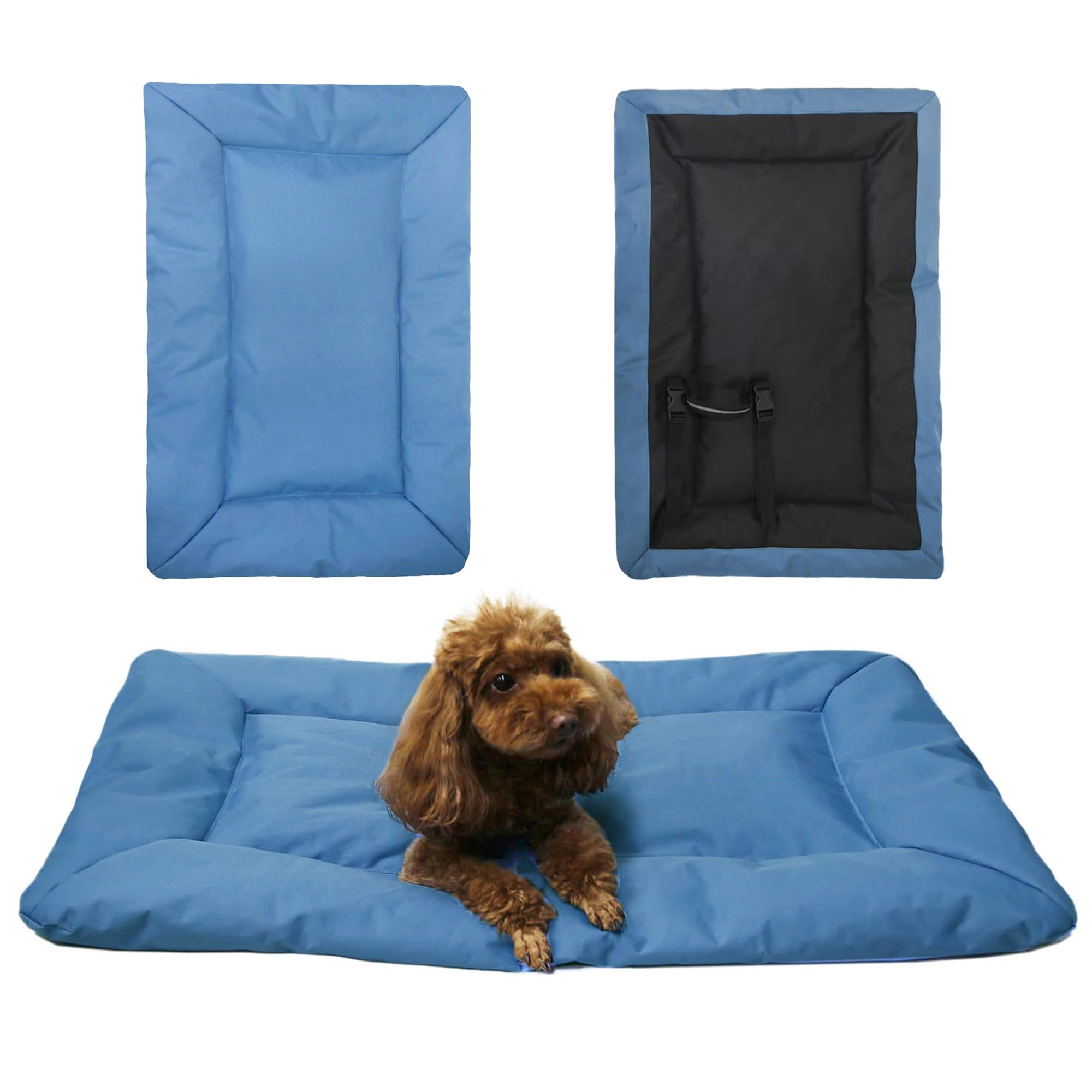 cama perro Colchoneta Plegable para Perros, Cojín portátil para Perros, Lavable Impermeable Cama para Perros Grande, cama perro ortopedica (Azul )