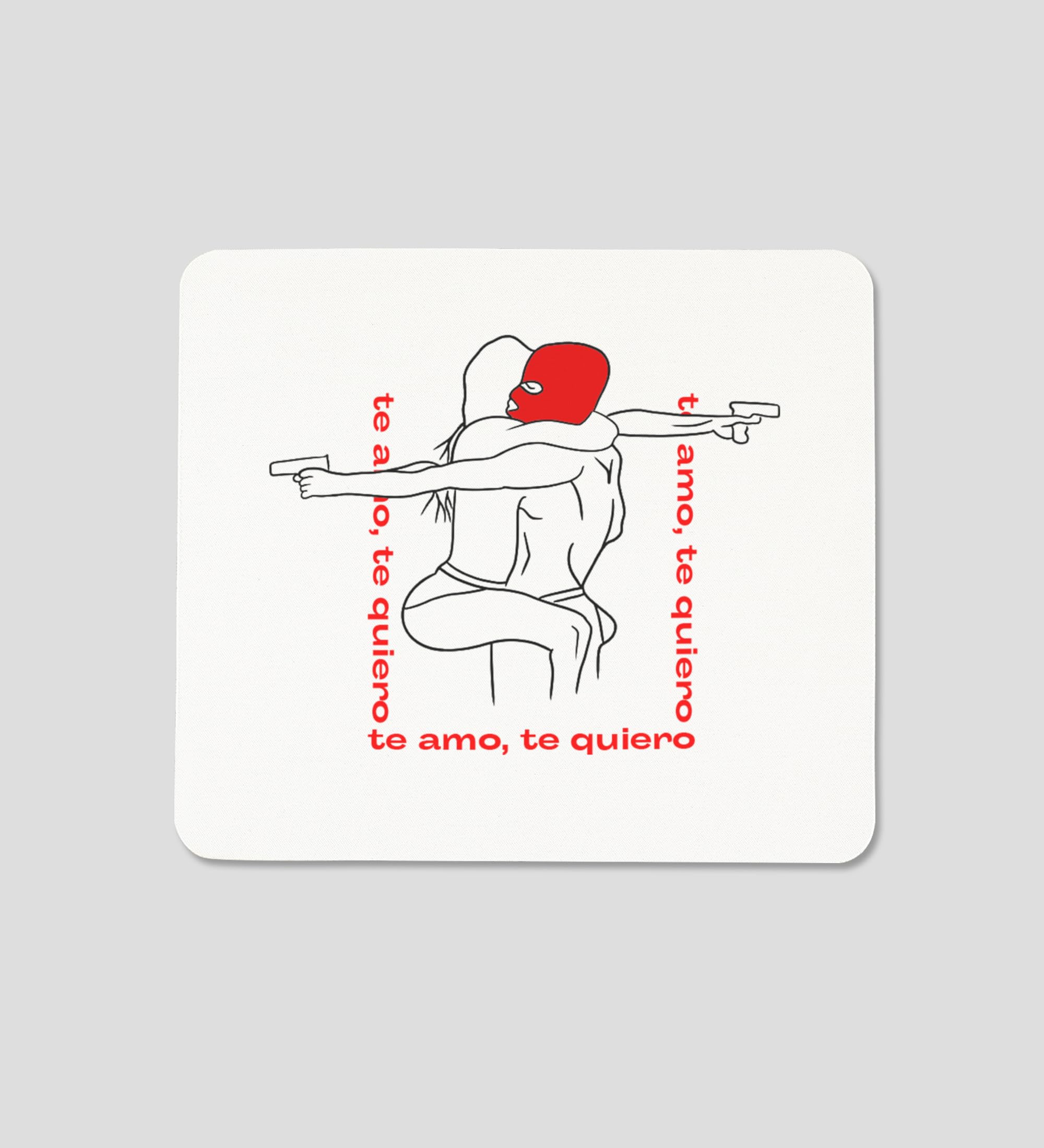 UNiOWN STORE Te Amo Te Quiero: Mouse Pad with Holding Hook, Best Gift for Singles