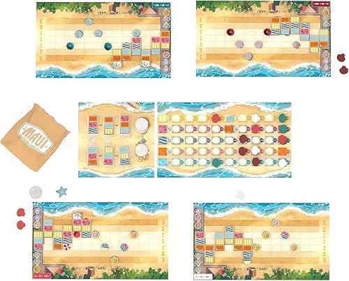 Miniatura 4 de Maui - Juego de mesa  Juego de estrategia temática de playa  Juego de rompecabezas de diseño  Divertido juego familiar para niños y adultos  A