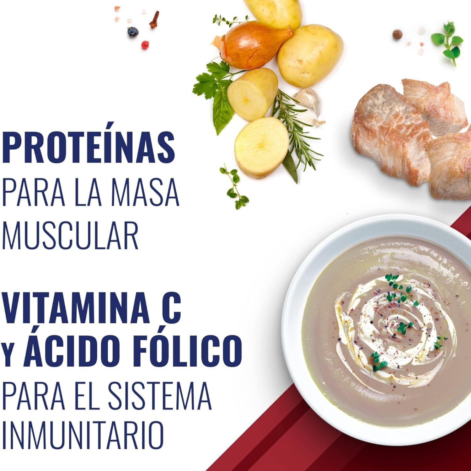 Meritene Puré de Guiso de Lomo con Patatas 300 gr Alimento Nutritivo para Adultos con Dificultad para Tragar