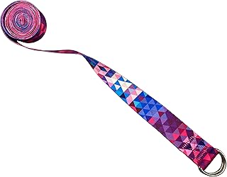 Aozora Yoga Strap for Stretching Yoga Bands Yoga Belt Pilates Straps with Extra Safe Adjustable D-Ring Buckle, 8 feet Non-Elastis Yoga Accessories for Pilates