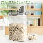 Viretec Rice Storage Container, 3 to 5Lbs Dry Food Airtight Container, Pet Dog Cat Food Canister, BPA Free Clear Plastic Kitchen and Pantry Organization Bin for Oatmeal, Grain, Cereal, Pasta, Flour