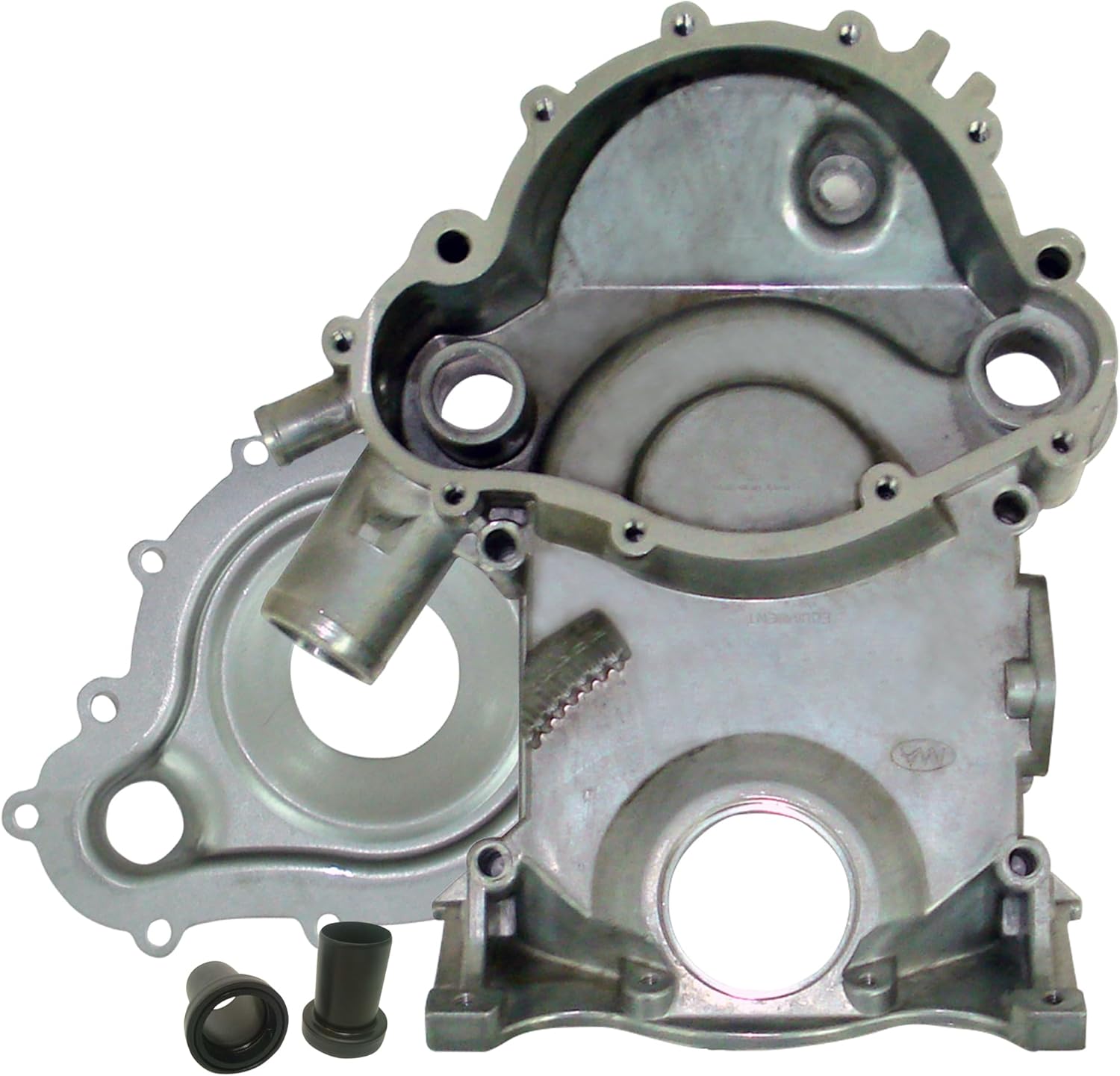 V8 Timing Cover Kit with Backing Plate & Water Tube Inserts | Fits 1969-1979 350/400/455 Engines | Aluminum Timing Cover for 4.9L, 5.7L, 6.6L, 7.5L Models