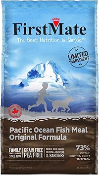 FirstMate Pet Foods Dry Dog Food Limited Ingredient Pacific Ocean Fish Meal Original Formula Grain Free Single Protein Recipe for Dogs with Allergies & Sensitive Digestion 14.5 lb Bag