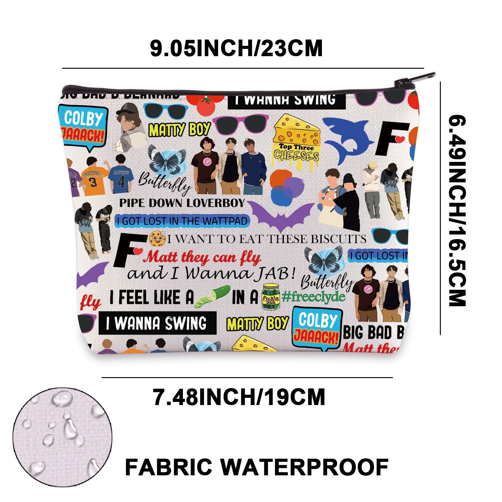 Sturniolo Makeup Bag Chris & Matt & Nick Gifts Team Orange Purple Blue Gifts Sturniolo Merch (wanna swing uk) - Image 2