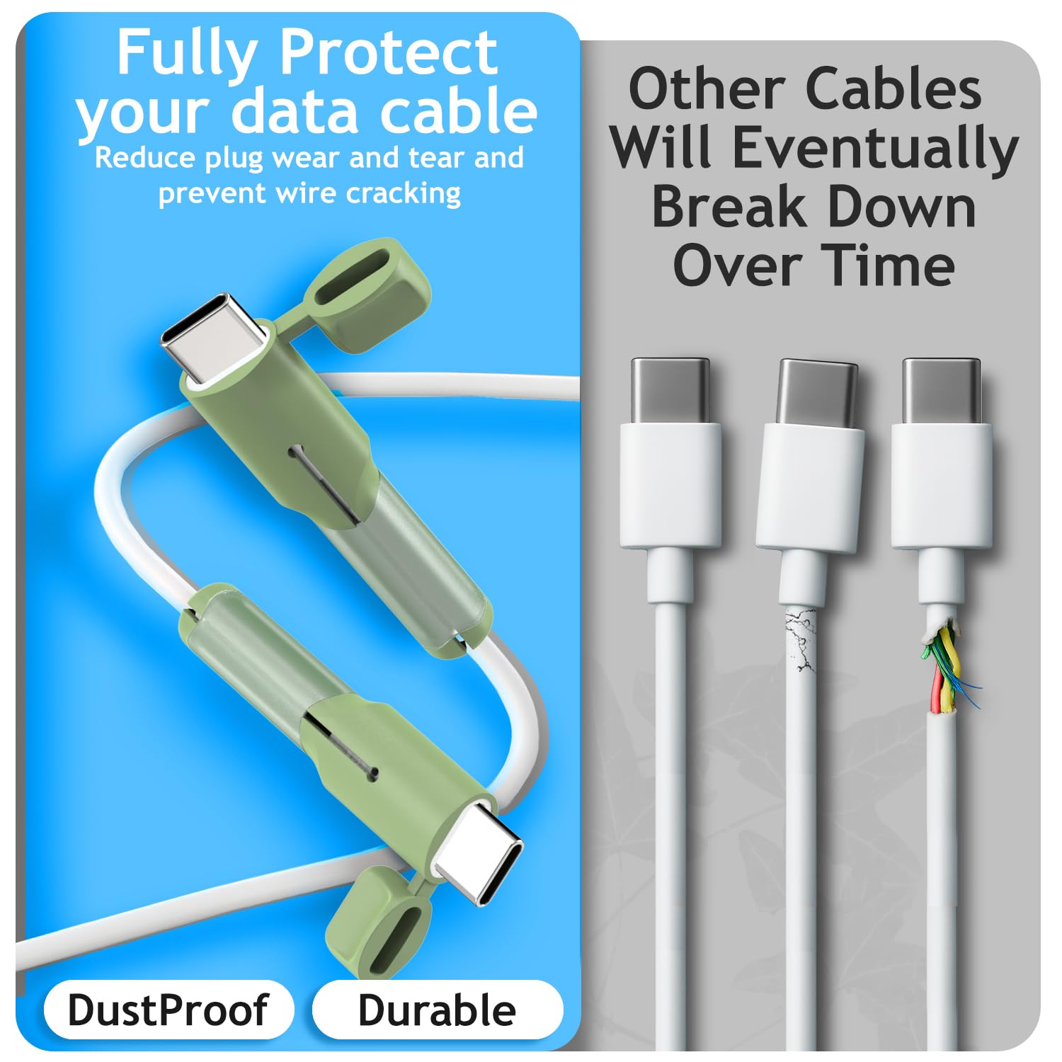 Sounce Cable End Protector Cover for iPhone Lightning Cable, C to C Type — Amazon image 2