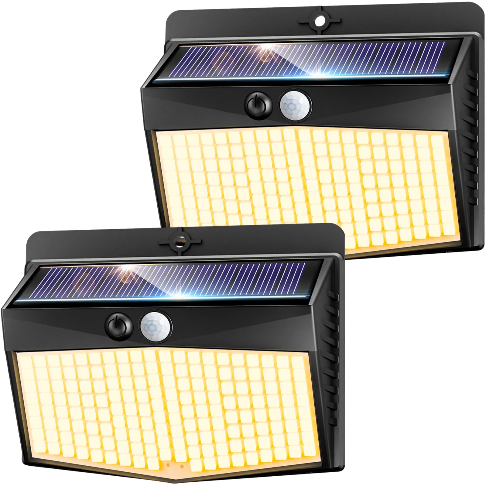 nipify Luz Solar Exterior,3 Modos / 2 Paquete Focos Solares Exterio con Sensor de Movimiento, Impermeable lampara solar exterior para Jardin, Patio, Calle, Patio, Caminos — view 25