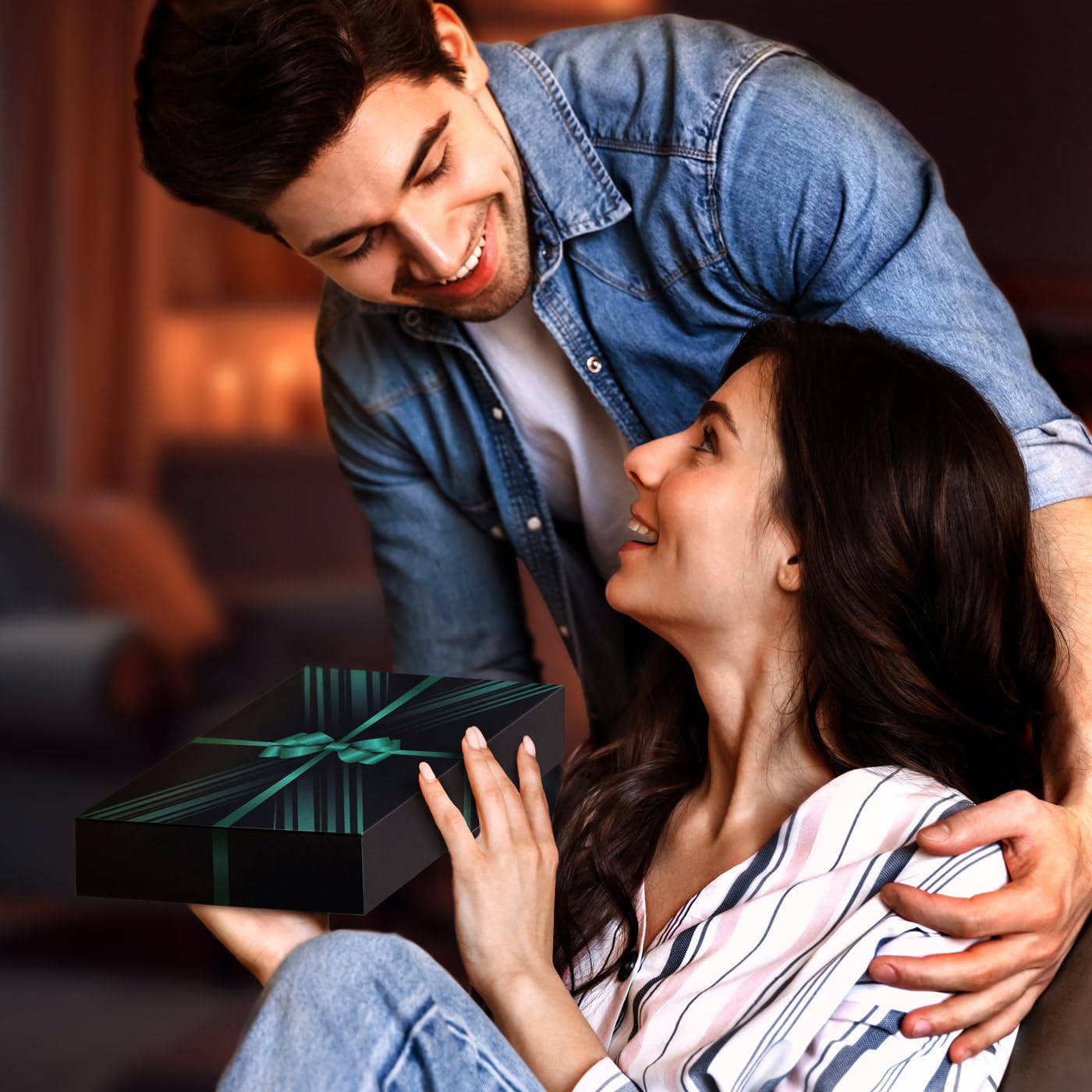 Maverton horizontales LED Acrylglas mit Foto - Deko Nachtlicht - Glasbild mit LED-Beleuchtung - Hochzeitsgeschenke für Brautpaar - personalisierte Geschenke für Frauen und Männer zum Geburtstag