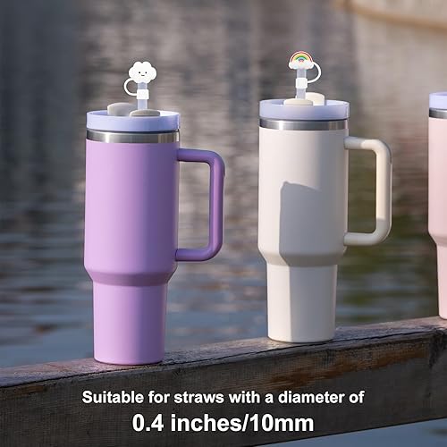 Miniatura 5 de Stanley Cup - Cubierta de popote para copa Stanley, 4 unidades, compatible con vasos Stanley de 30 y 40 onzas, accesorios de tazas Stanley