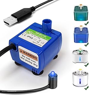 Cat Water Fountain Pump, Pet Water Fountain Pump Replacement Pump DR-DC160 Motor,Pet Drinking Fountain and Cat Water Dispenser Replacement Pump (Blue)