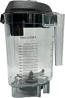 KitchenKreation Advance 48oz container jug compatible with Vitamix Blenders. Compatible with Vitamix Commercial blenders. Compatible with Vitamix The Quiet one and most Vitamix blenders. Complete jug.