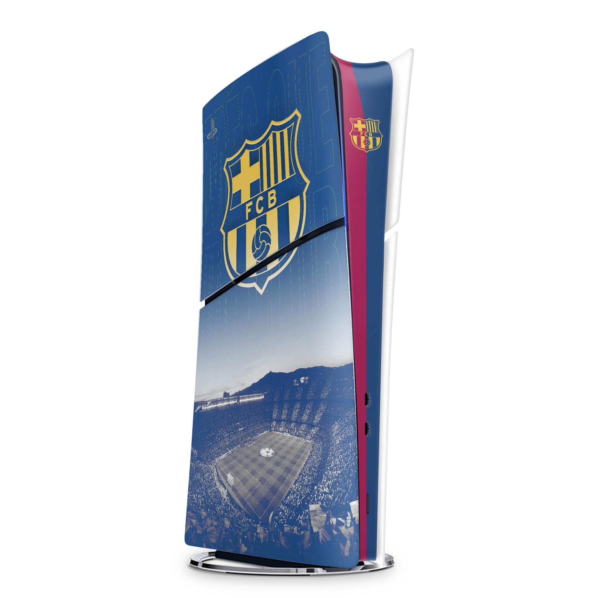 Aufkleber PS5 Barca, Aufkleber für Playstation 5 Fußball, Konsole und Controller, Slim Digital, Skin Barcelona PS5 (1 Controller)