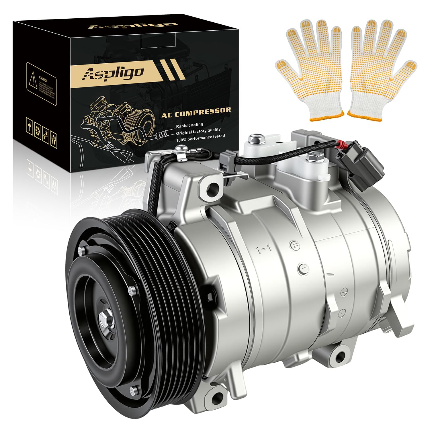Photo 1 of Aspligo AC Compressor w/Clutch for Honda Element 2.4L (2003-2011)