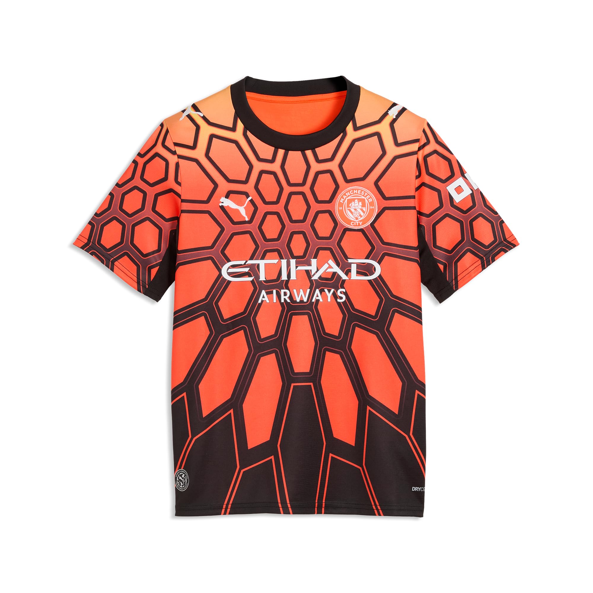 Puma Orange Kids Manchester City Fc 2026/27 Goalkeeper Football Shirt - Size: 9/10 Years