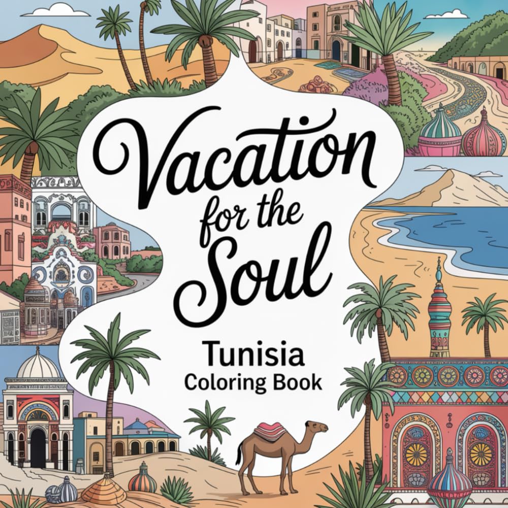 Vacation for the Soul – Tunisia: A Relaxing Adult Coloring Book Inspired by Tunisian Landscapes, Cities & Mediterranean Life