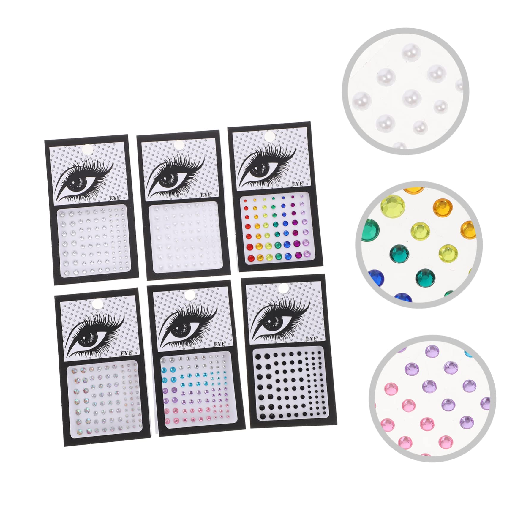 Healvian 30fogli Adesivi Per Viso Acrilico Lucido Stickers Gioielli Per Viso e Corpo Decorazioni Per Festival e Trucco Impermeabili e Sicuri Per La Varianti Di Gemme e Perle