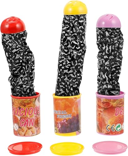 3pcs serpiente puede primavera serpiente juguete broma juguete