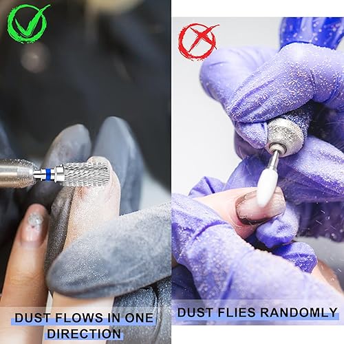 Miniatura 5 de Brocas cilíndricas superlargas para uñas, brocas de tungsteno de carburo de 332 pulgadas, adecuadas para manicura, pedicura, cutícula, esmalte en