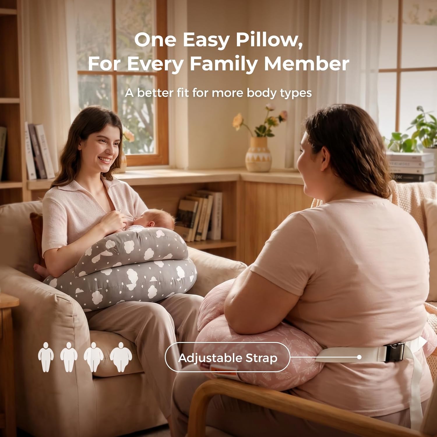 Momcozy Original Nursing Pillow for Breastfeeding-Innovative Safety Guard - Wider Feeding Pillows for More Support for Mom & Baby- Easier Nursing & Hand Free- Fit for All, Removable Cotton Cover thumbnail