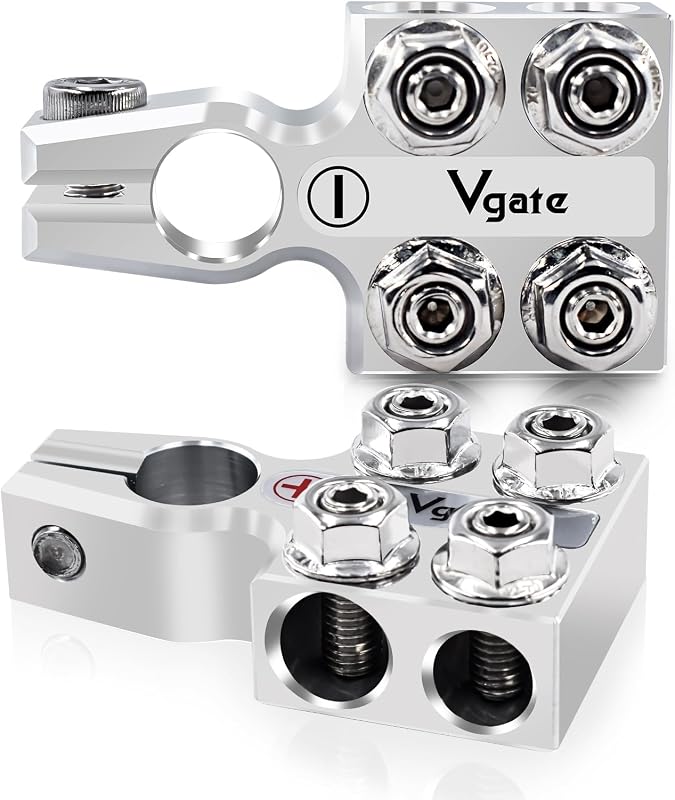 Terminal de bateria Vgate com 8 conexões para baterias de chumbo-ácido – SAE/DIN/EN, 1 unidade