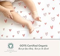 Vista 125 de Las sábanas bajeras de colchón 100% algodón orgánico se ajustan y son compatibles con Graco Pack n Play, Babyletto, Pamo Babe, Baby Trend y muchos
