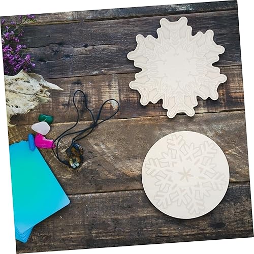 Miniatura 2 de SEWOART 2 moldes de silicona con forma de copo de nieve, moldes de resina, moldes de adorno de Navidad para resina epoxi de silicona para automóvil,
