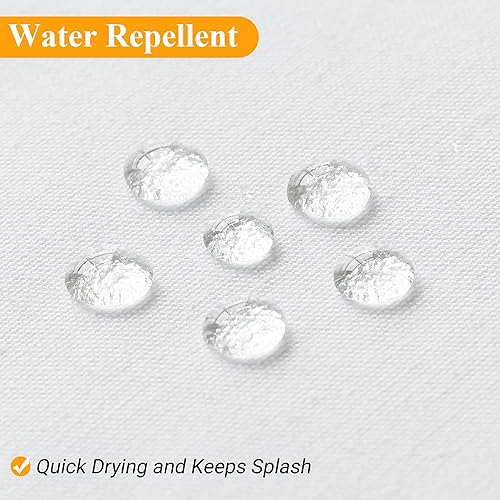 Miniatura 5 de Naturoom - Juego de cortina de ducha de lino, tela texturizada, cortina de ducha de tela con ganchos, estilo simple, elegante, moderno, rústico y de