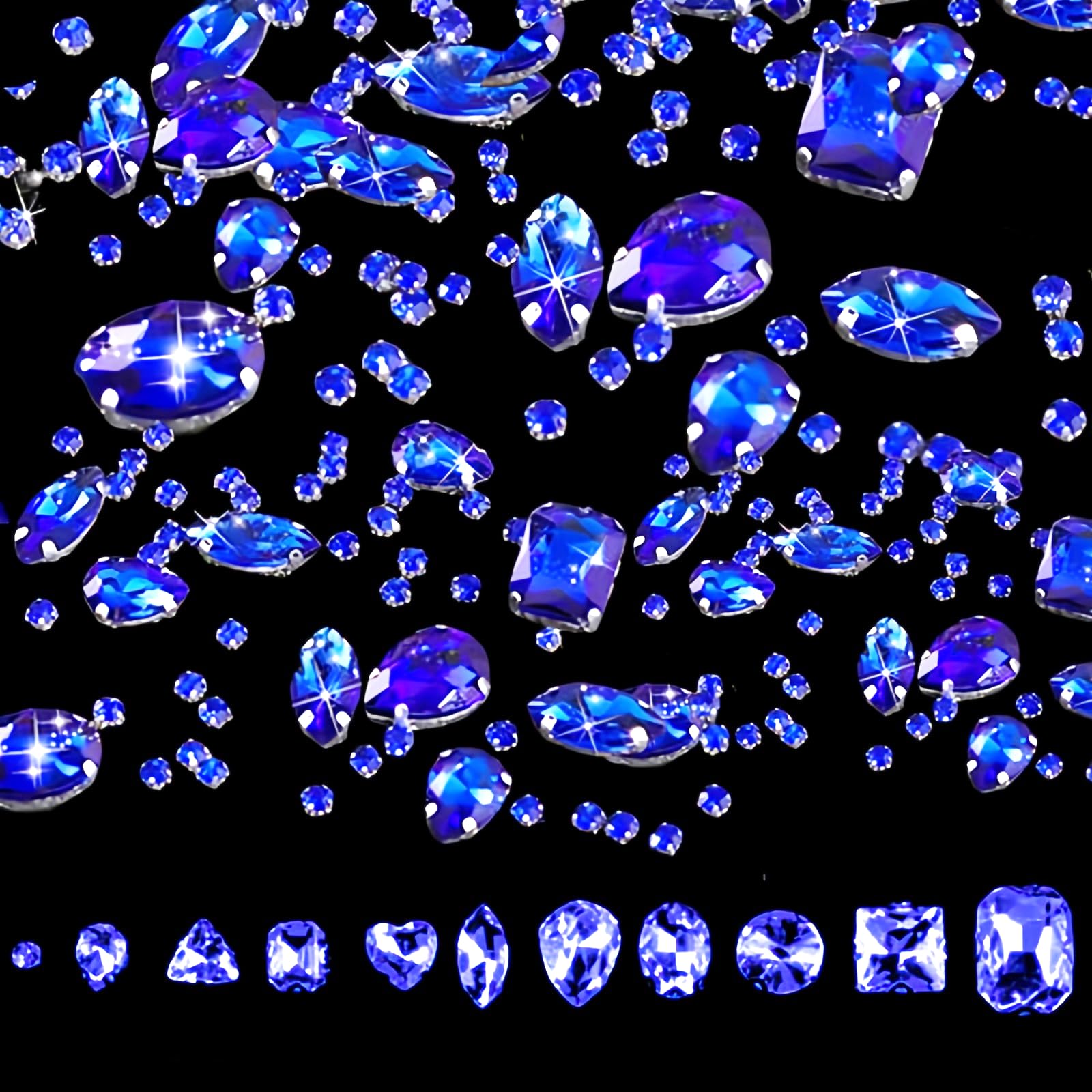 Kit Pierres Strass Acryliques, Couleurs Assorties, Différentes Formes