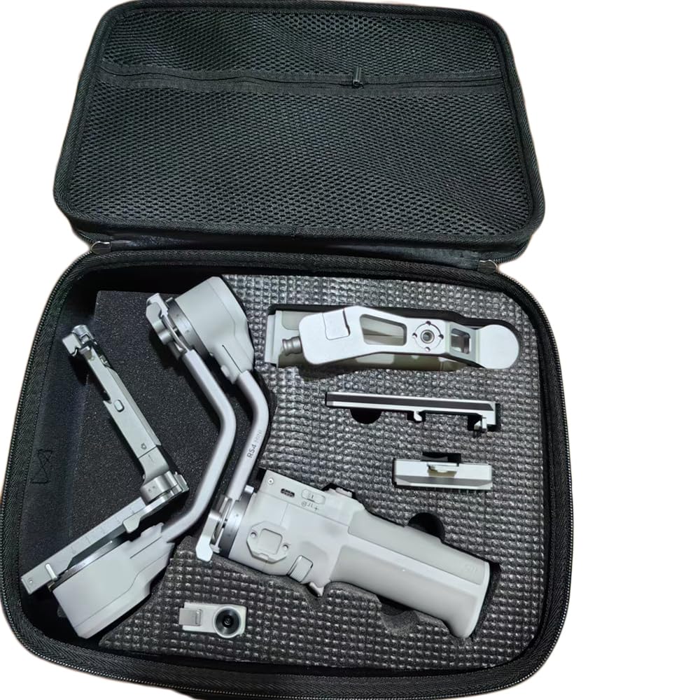 Étui de voyage pour DJI RS 4 Mini sac de rangement portable, étui de transport rigide, housse de protection antichoc avec bandoulière pour stabilisateur de cardan RS 4 Mini, Noir , Étui de transport