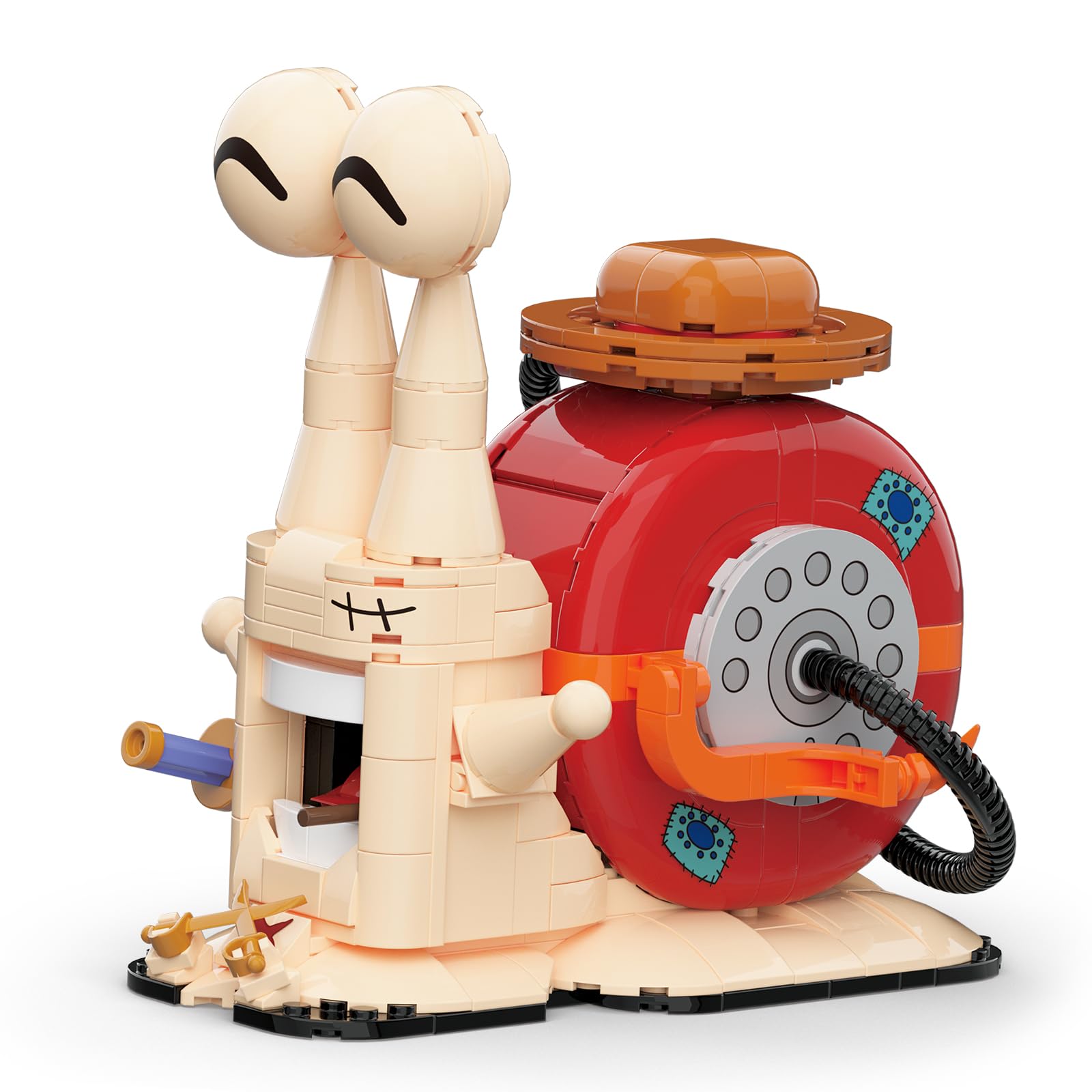 Transponder Snail Building Blocks Set - 445PCS Anime Telephone Snail Model Bricks Kit, Pirate Anime Fans Collectible, Home Desk Decor,STEM Toy, Creative Gift for Man, Woman - 1147