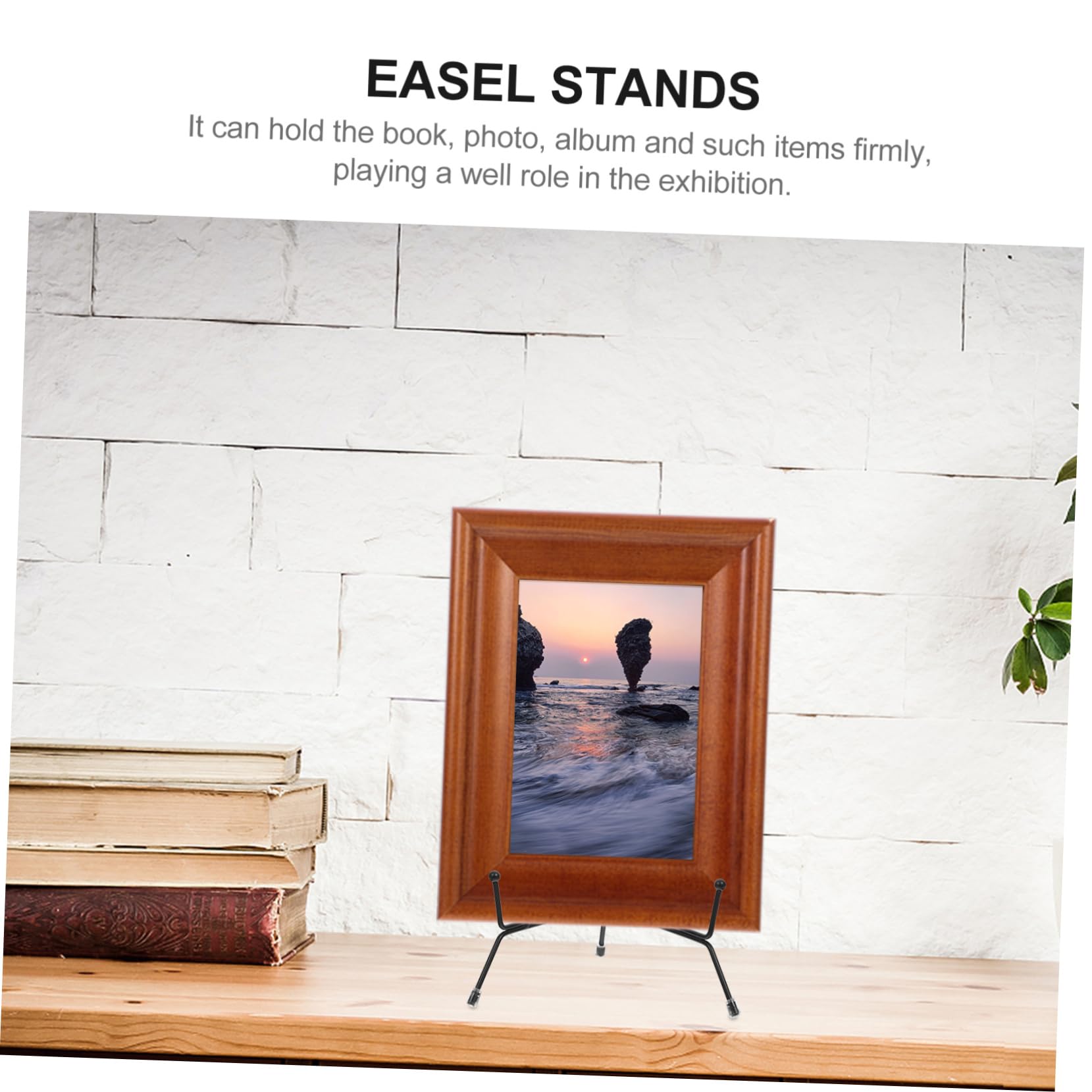 Mikikit Separador de Platos Negro de Hierro Plegable, Soporte para Platos Decorativos y Libros, Adecuado para Banquetes y Exhibiciones, Pack de 9 Unidades