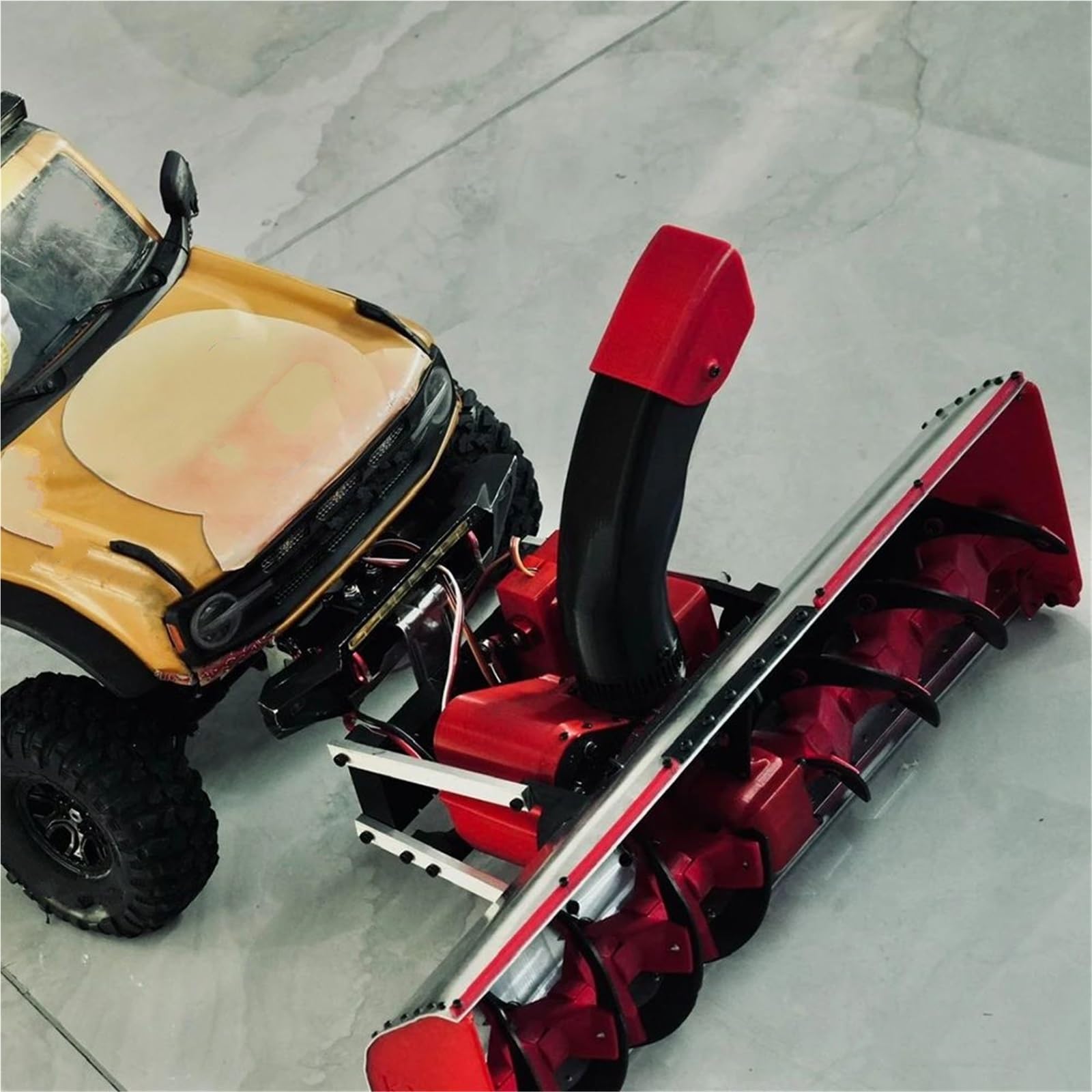 Macchina Rimozione Della Neve Per TRX4 Per SCX10 Per Yikong 1/10 Accessori | Kit spazzaneve in metallo e plastica cingoli 1/10 trasforma impianto macchina spazzaneve invernale