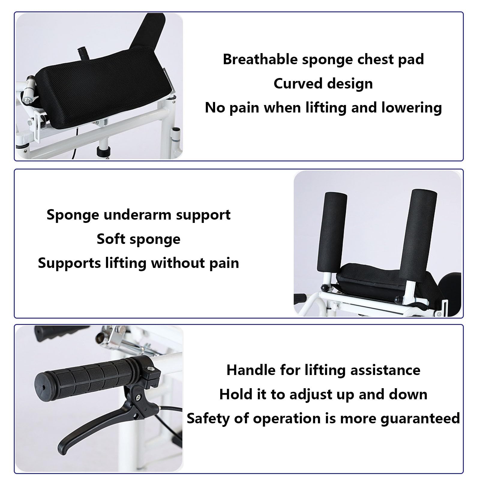 Exoesqueleto - Silla de desplazamiento multifuncional, silla de transferencia de elevación de pacientes para personas mayores y discapacitados, elevación hidráulica y bajada de la grúa de viaje ayuda