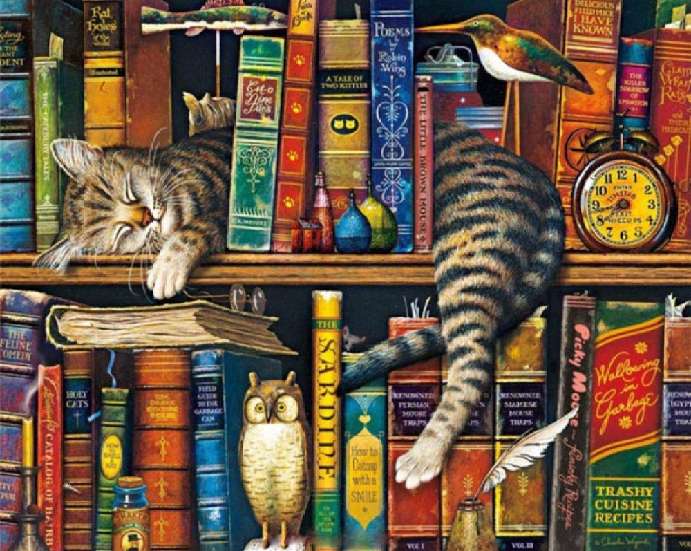 Peinture par numéros chat avec couleurs acryliques vibrantes sur toile
