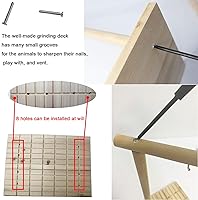 Vista 7 de Hamiledyi Tabla rascadora de conejo, juguetes para masticar, juguete de madera de conejo para conejos, aburrimiento, conejos, juguetes