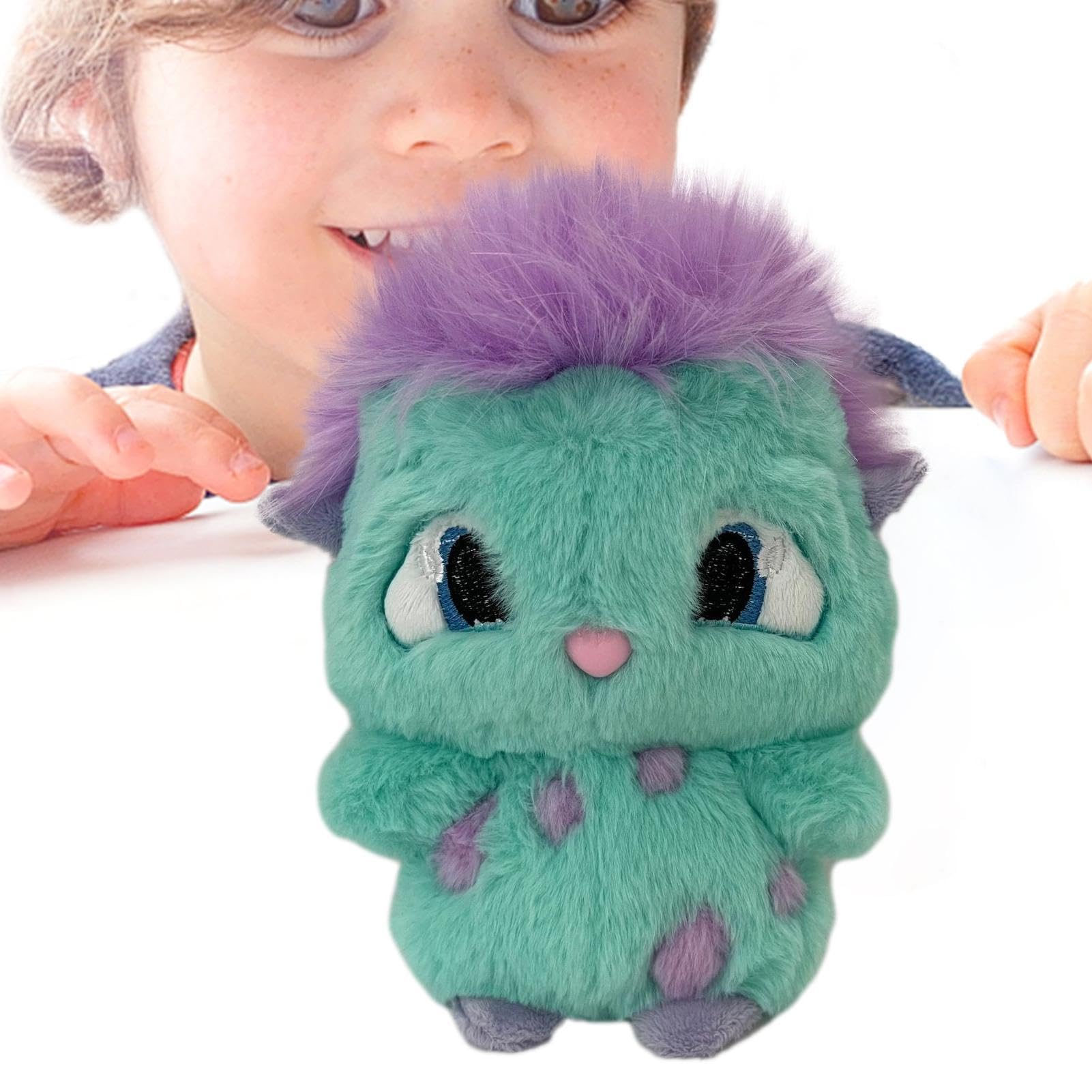 25cm Bibble Plush Toy, Purple Hair Elfs Plush Doll, Cute Bibble Stuffed Spirit Animal Toy, Collectible Ka-waii Plushies Doll, Animation Character Cuddly Soft Plushie, Bibble Plush Cartoon Anime Doll