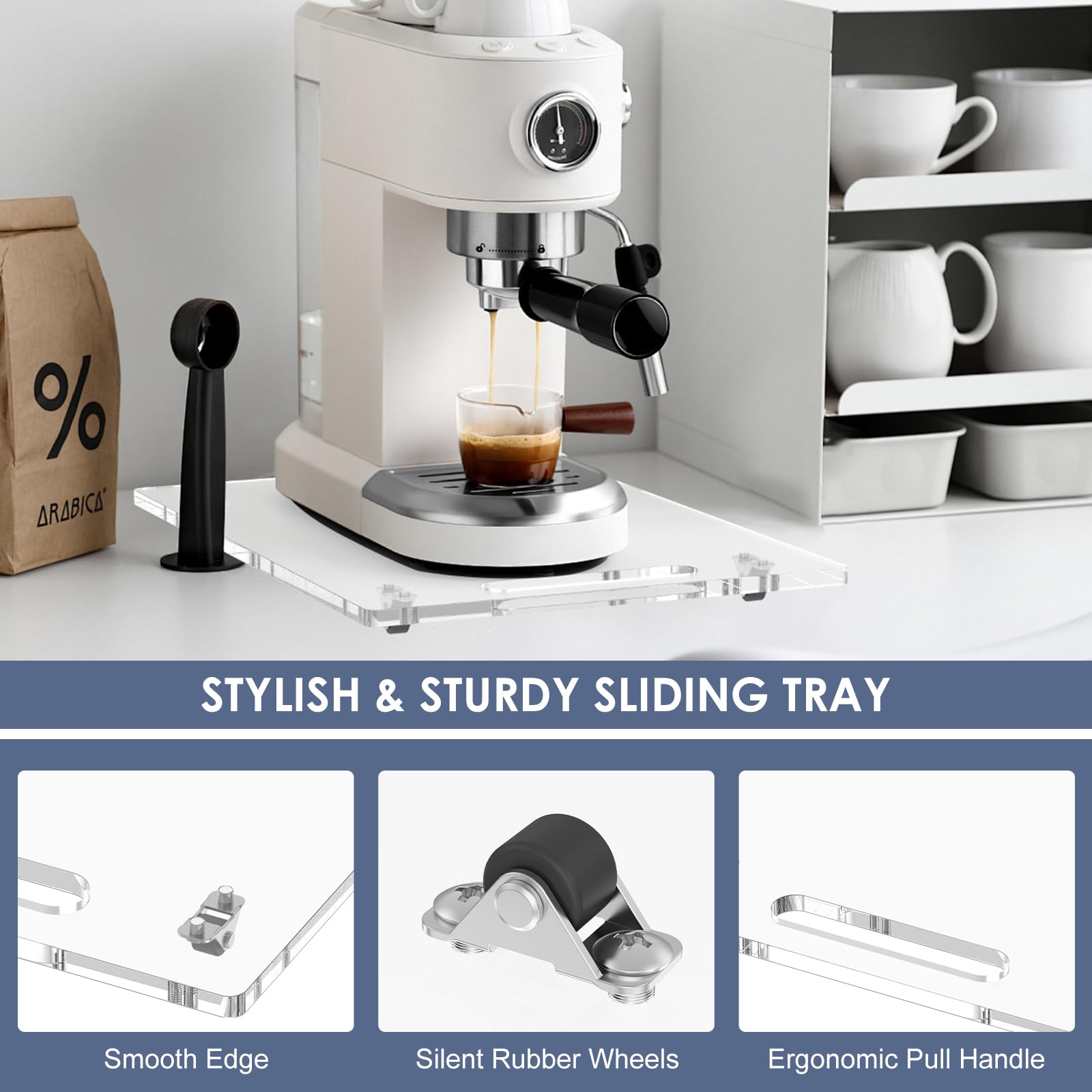 Coffee Maker Appliance Sliders - Protect Your Cabinets -5 Coffee Maker Appliance Sliders - Protect Your Cabinets -5