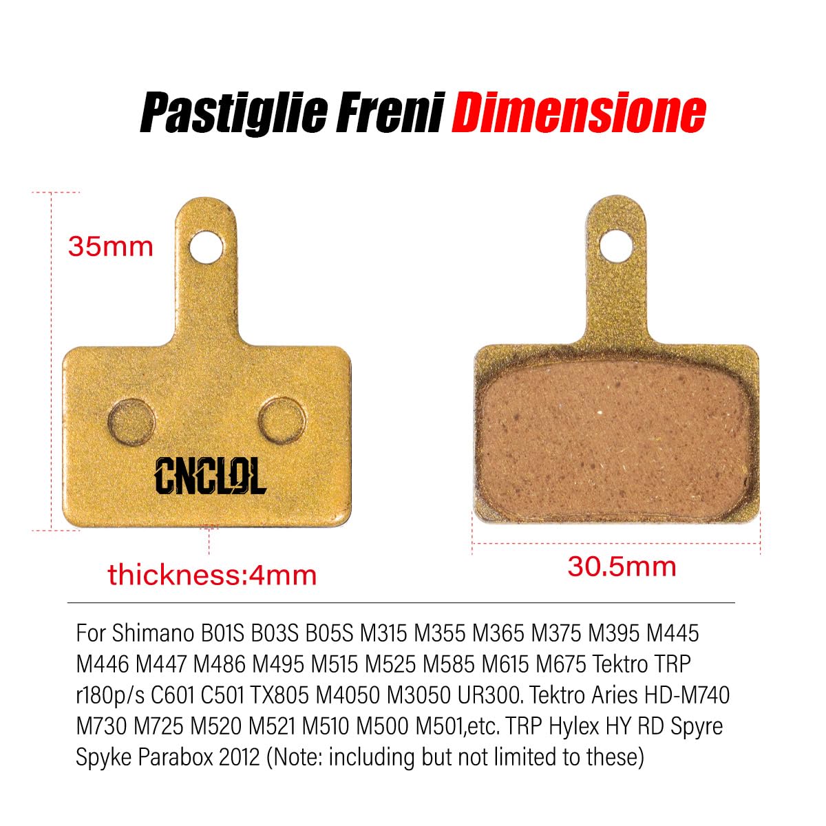 Pastiglie Freni A Disco Shimano B05S Resina - Originali, Per Freni