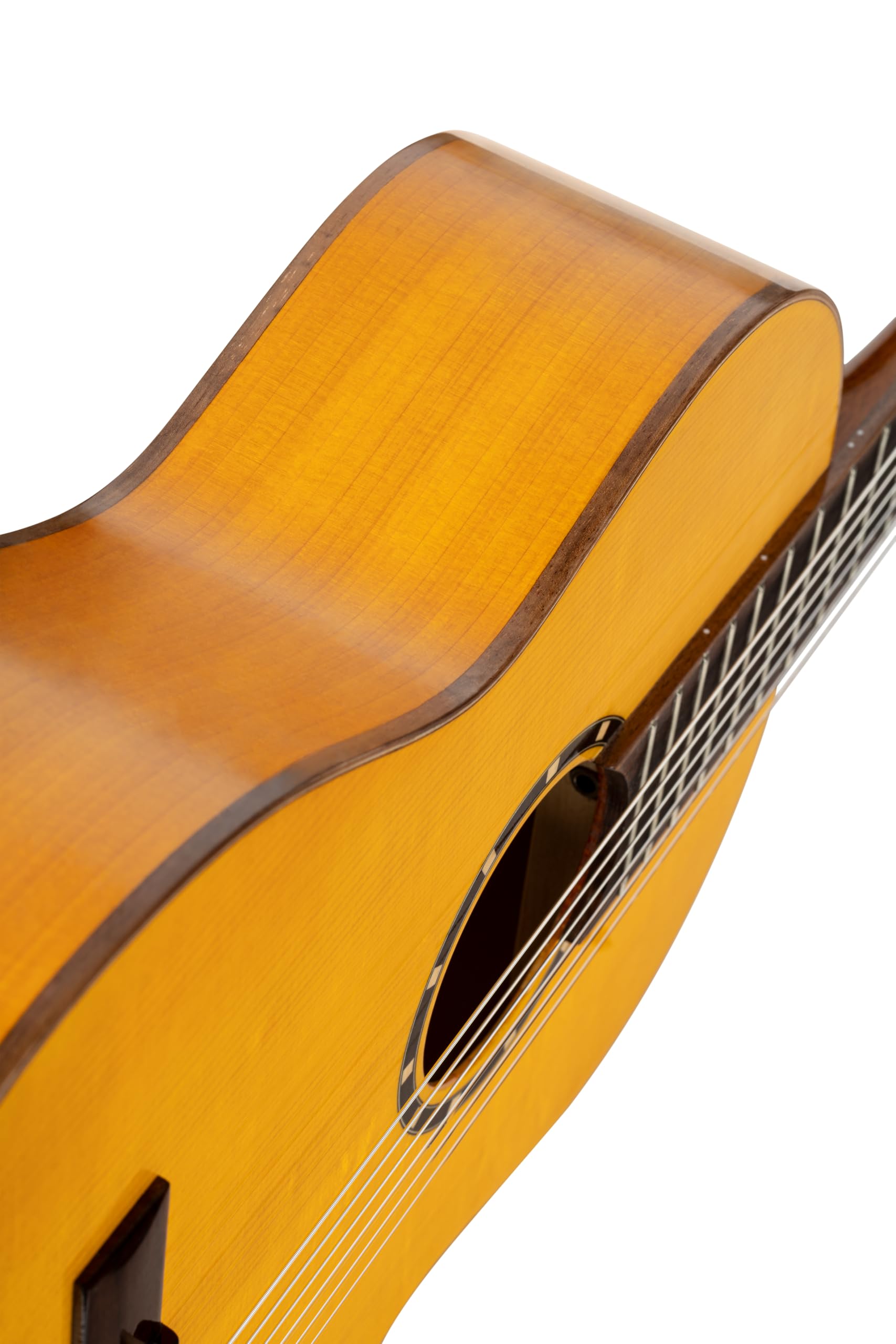 Ortega Guitars Family Series Pro - Guitarra de concierto flamenco 4/4 (pícea y ciprés, acabado brillante, incluye funda R170F)