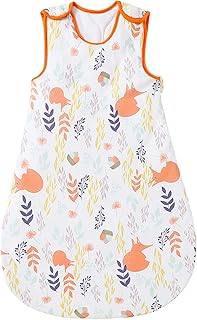 Mosebears Sacco a pelo invernale per bambini, 2,5 Tog, 100% cotone, traspirante, sacco a pelo (Red Fox, 6-12 mesi)