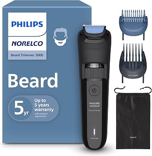 Philips Norelco Beard Trimmer 3000 Series BT3620/40: Waterproof, Self-Sharpening Blades, 40 Length Settings, Lift&Trim Combs