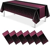 Vista 38 de 3 manteles blancos y plateados para decoración de fiesta, mantel de plástico blanco impreso, mantel rectangular desechable para cumpleaños, boda