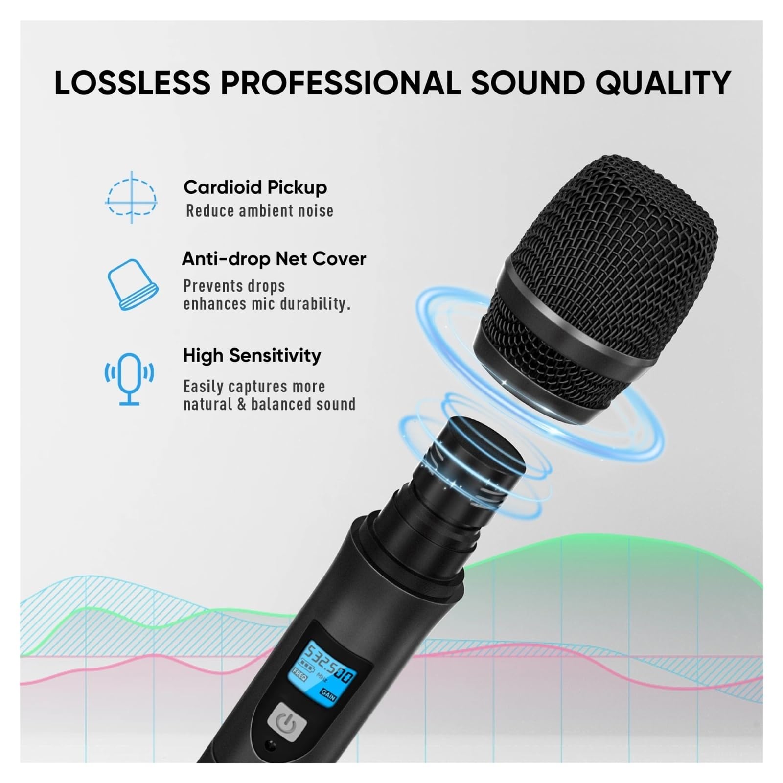 Wireless Professionale A 4 Canali Con Microfoni Palmari Riproduzione Chiara Del Suono(V10-S)